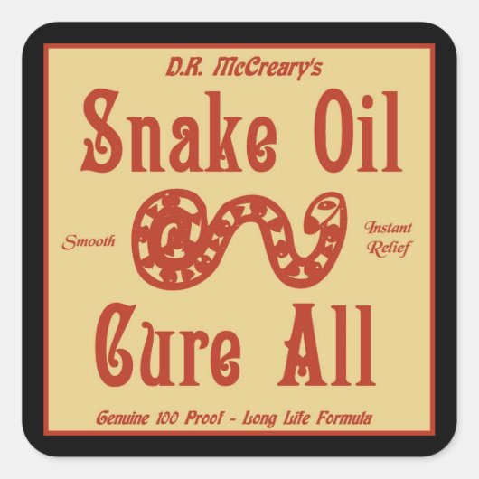 Carré Sticker "Snake Oil" (Devant)