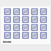 Carré Sticker Snowflake violet, Parties scintillant arge (Feuille)