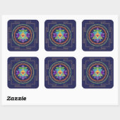 Carré sticker Sri Yantra (Feuille)