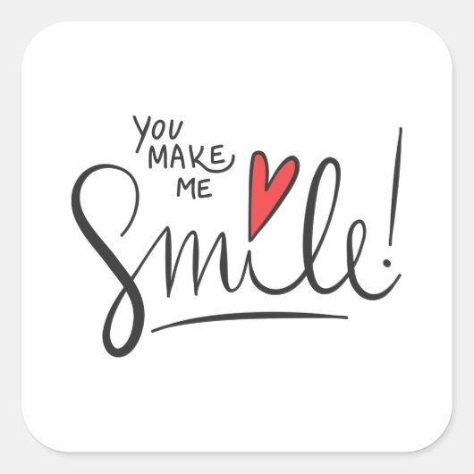 Carré Sticker Sticker Simple mais Joli Vous Me Faites Sm (Devant)
