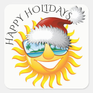 Carré Sticker Sun Holiday Fun #holidayZ