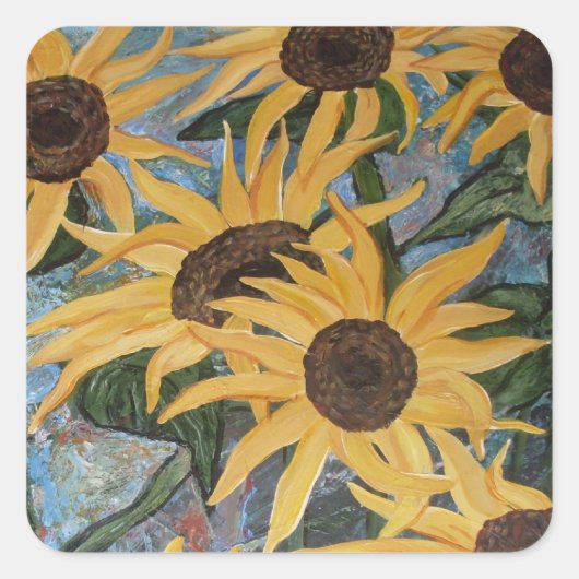Carré Sticker Sunflower (Devant)