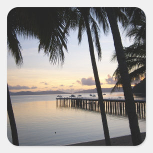 Carré Sticker Sunset pour les îles Whitsunday