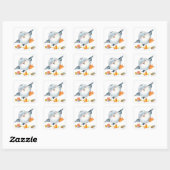 Carré Sticker Sweet Shore Bird and Shells (Feuille)