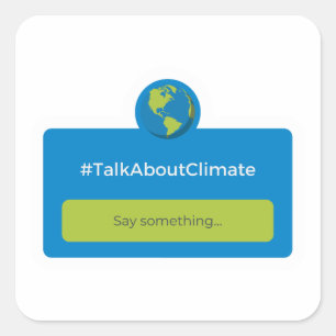 Carré Sticker - #TalkAboutClimate