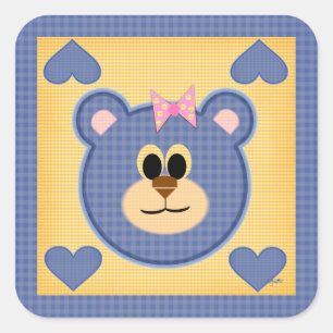 Carré Sticker Teddy Bear Love