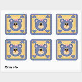 Carré Sticker Teddy Bear Love (Feuille)