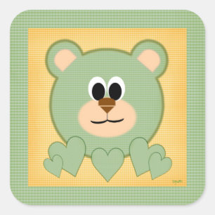 Carré Sticker Teddy Bear Love