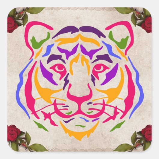 Carré Sticker Tiger (Devant)
