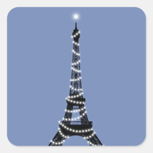 Carré Sticker Tour Eiffel clair Twinkle - periwinkle