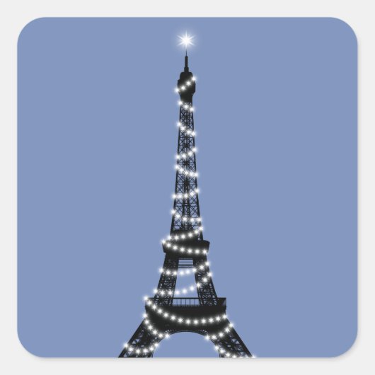 Carré Sticker Tour Eiffel clair Twinkle - periwinkle (Devant)