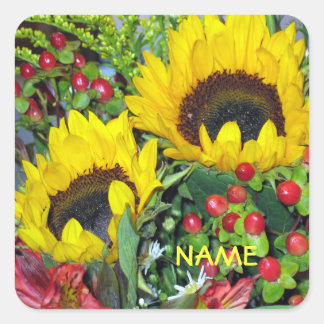 Carré Sticker tournesol