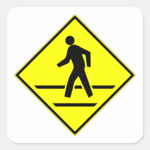 Carré Sticker très amusant Classic Cross Walk