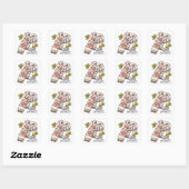 Carré Sticker TROP CUTE CHAUD (Feuille)