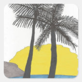 Carré Sticker Tropical Palm Tree (Devant)