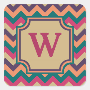 Carré Sticker Tropical Zigzag