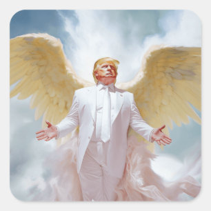 Carré Sticker - "Trump aux ailes"