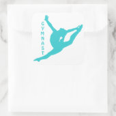 Carré Sticker Turquoise Gymnaste (Sac)