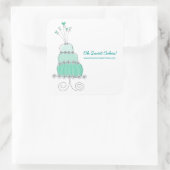Carré Sticker turquoise Whimsical Chic Mariage (Sac)