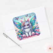 Carré Sticker Unicorn mignon (Enveloppe)