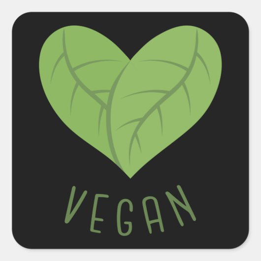 Carré Sticker VEGAN LOVE (Devant)