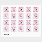 Carré Sticker Vegan Messaging - Amis pas de nourriture (Feuille)