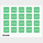 Carré Sticker vert baby shower (Feuille)