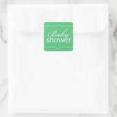 Carré Sticker vert baby shower (Sac)