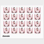 Carré Sticker Vintage de la Saint-Valentin (Feuille)