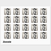 Carré Sticker vintage Rodeo LBD (Feuille)