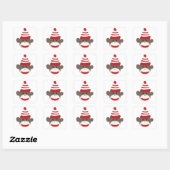 Carré Sticker Visage Singe Sock Smiling mignon (Feuille)