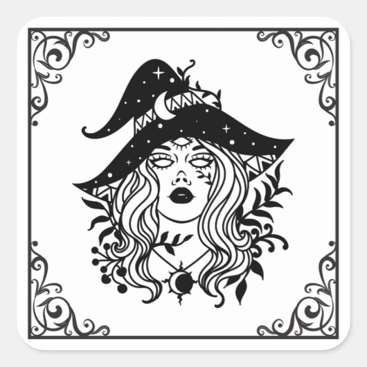 Carré Sticker Witchy Woman (Devant)