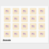 Carré Sticker Yoga Mama Cute Pastel (Feuille)