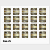 Carré Sticker Zebra Gold avec Faux Jewels (Feuille)