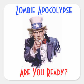 Carré Sticker Zombie Apocolypse