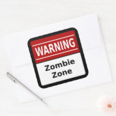 Carré Sticker Zombie Zone (Enveloppe)