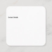 Carré STYLE DE CONCEPTION CRYSTAL carte de visite (Dos)