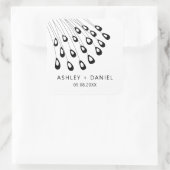 Carré Stylisé Peacock Feather Sticker moderne, Favoriser (Sac)