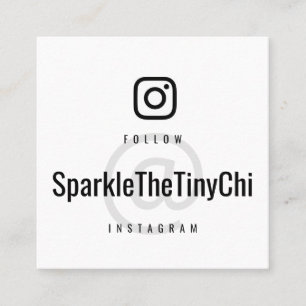 Carré Suivez-moi sur Instagram Carte de visite animal de