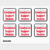 Carré Support émotionnel Ukulele - Sticker amusant (Feuille)