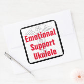 Carré Support émotionnel Ukulele - Sticker amusant (Enveloppe)