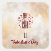 Carré Sweet Valentine's Day Nutcracker Romantic Sticker (Devant)