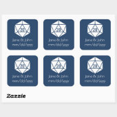 Carré Tabletop Chic dans Sticker Marine (Feuille)