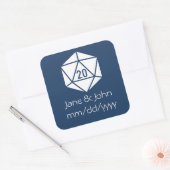 Carré Tabletop Chic dans Sticker Marine (Enveloppe)