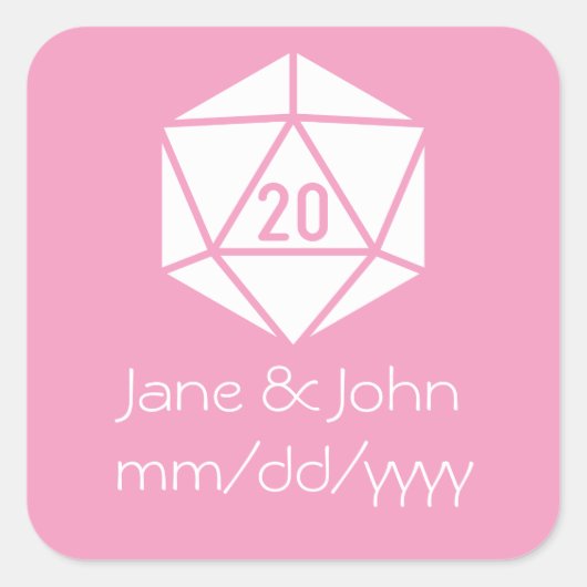 Carré Tabletop Chic dans Sticker rose pétale (Devant)