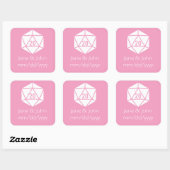 Carré Tabletop Chic dans Sticker rose pétale (Feuille)