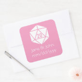 Carré Tabletop Chic dans Sticker rose pétale (Enveloppe)