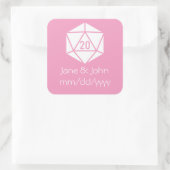 Carré Tabletop Chic dans Sticker rose pétale (Sac)
