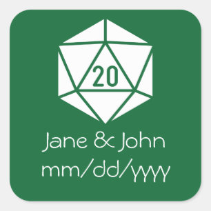 Carré Tabletop Chic dans Sticker Vert