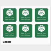 Carré Tabletop Chic dans Sticker Vert (Feuille)